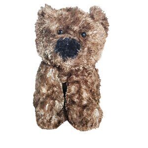 FAO Schwarz Brown Plush Teddy Bear 10" Soft Cuddly Floppy